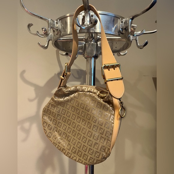 Fendi Handbags - Vintage Fendi Borsa Zucchino Ostrik Beige Flat Bag
